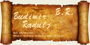 Budimir Radulj vizit kartica